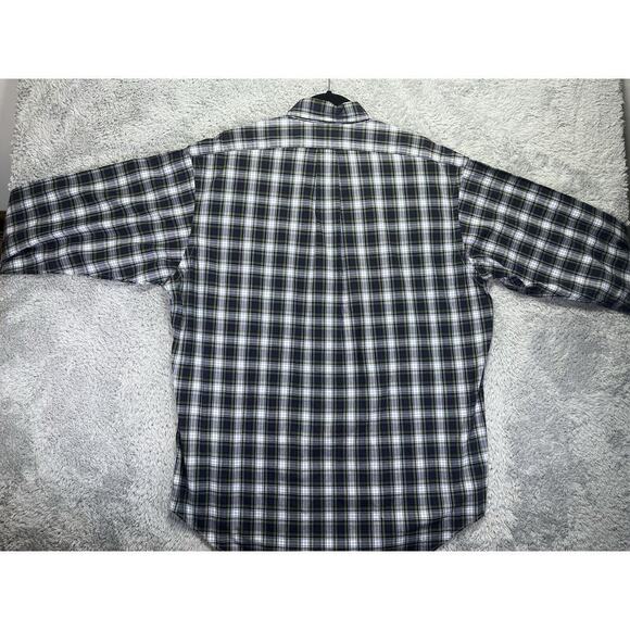 Polo Ralph Lauren Blake Mens Long Sleeve Button Shirt Large L Blue Green Plaid - Picture 7 of 8